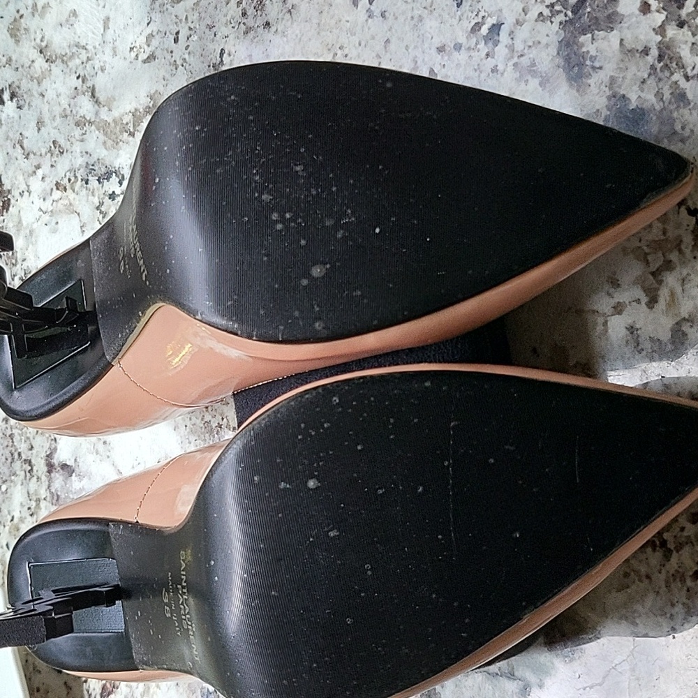 YSL Opyum Point-toe Patton Leather Heels - Picture 5 of 5